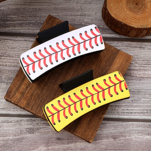 Mollette per Capelli In Pelle PU Plastica Orecchini Baseball Calcio Halloween Natale Bandiera Americana Accessori Capelli