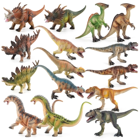 Realistic Dinosaur Model Toys Plastic Giganotosaurus Tyrannosaurus Rex Parasaurolophus Simulation Solid Animal Figures For Kids