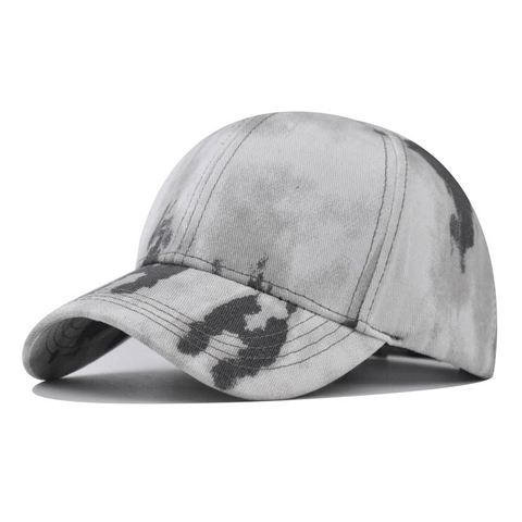 Cappello Da Baseball Vintage Cotone Denim Lavato Sfumato Tie Dye Motivo Marmo Streetwear Hip Hop Cappello Per Uomo Donna Regolabile