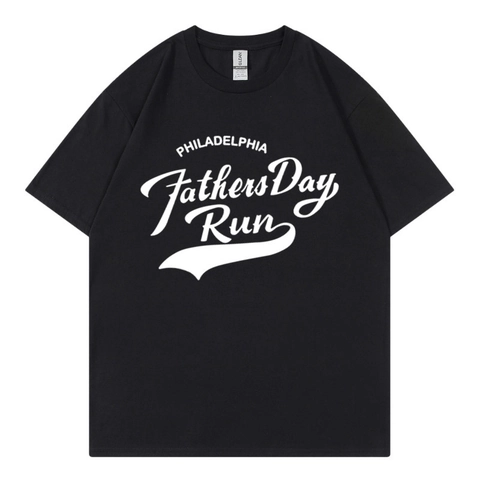 T-Shirt Homme Pur Coton Col Rond Manches Courtes Philadelphia Fathers Day Run Imprimé Lettres Haut Sport