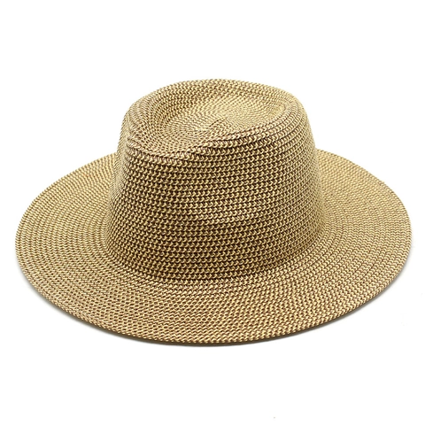 Summer Straw Fedora Hat Wide Brim Sun Protection UV Breathable Paper Straw Panama Style Beach Vacation Unisex Hat