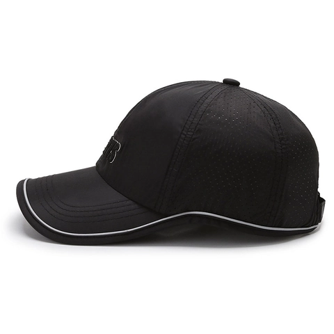 Sports Baseball Cap Quick Dry Polyester Breathable Sun Hat Outdoor Running Adjustable Unisex Reflective Embroidery
