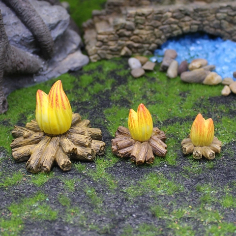 Miniatuur Kampvuur Model Hars Vuur Figuur Voor Feeëntuin Micro Landschap Decoratie Succulent Pot Ornament DIY Handwerk