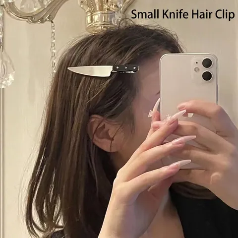 Pinzas Para El Cabello Creativas Divertidas Simulación Cuchillo Tijeras Satélite Bombilla Aleación Resina Novedad Tocado Para Mujeres Niñas Fiesta