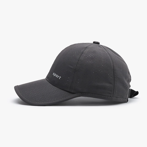 Mesh Baseball Cap Quick Dry Breathable Lightweight Laser Punched Outdoor Sports Fishing Sunshade Hat Unisex Adjustable