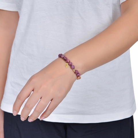 Natural Stone Beaded Bracelet Solar System Eight Planets Theme Zodiac Sign Alloy Charms For Couples Unisex Elastic Jewelry