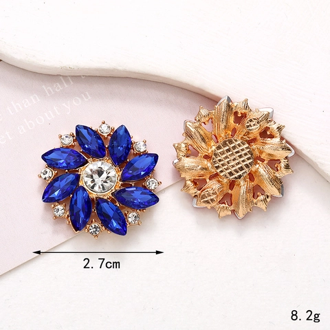 Sonnenblume Schmuck Anhänger Zinklegierung Strass Pferdeauge Edelstein DIY Zubehör Für Handyhülle Auto Deko