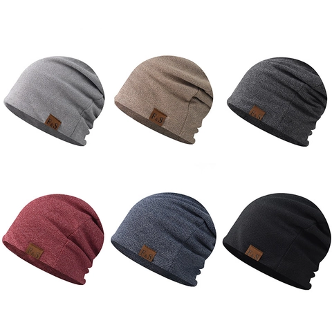 Gorro Beanie Slouchy De Punto De Algodón Suave Transpirable Color Sólido Casual Para Hombres Y Mujeres