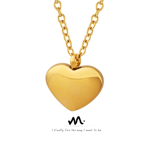 Collana Con Ciondolo A Cuore Placcato Oro 18K Acciaio Inossidabile Gioielli Romantici Minimalisti Da Donna