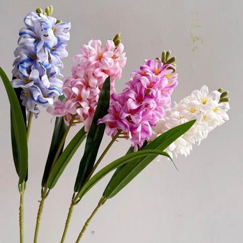 Artificial Hyacinth Single Stem Simulation Flower 3D Real Touch Soft PVC Home Wedding Table Decoration Floral