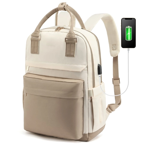 Laptop Rugzak Voor Dames Oxford Waterdicht Grote Capaciteit USB Oplaadpoort Reizen Schooltas