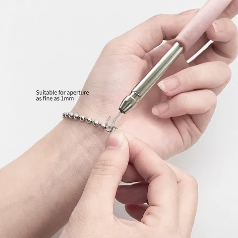 Aiuto Chiusura Bracciale Acciaio Inossidabile Plastica Telescopico Gancio Gioielli Per Uso Una Mano Impugnatura Antiscivolo