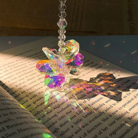 Attrape-Soleil En Cristal Flocon De Neige Pendentif Créateur D'Arc-En-Ciel Verre Facetté Décoration Suspendue Fenêtre Jardin