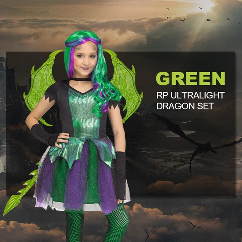 Disfraz De Dragón Máscara Alas Cola Espuma PU Ultraligero Para Halloween Cosplay Fiesta Niños Accesorio Animal Realista