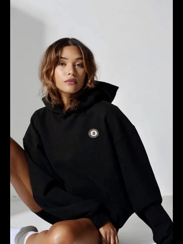Women Oversized Hoodie Cotton Polyester Blend Streetwear Hip Hop Casual Graphic Letter Leopard Eight Ball Print Long Sleeve