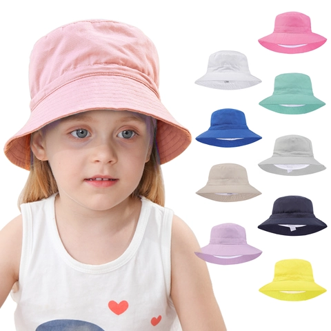 Cappello Da Sole Per Bambini Rete Traspirante Cotone All'aperto Spiaggia Cappello Da Pescatore Per Piccoli