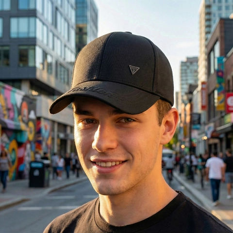 Cappello Da Baseball Uomo Esterno Casual Per Il Sole Con Stemma In Metallo Triangolare E Ricamo Moda Regolabile Sportivo