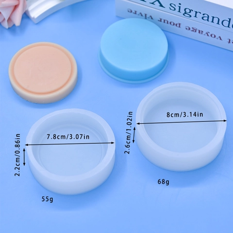 Moule À Gâteau Rond En Silicone Pour La Cuisson DIY Mousse Chocolat Biscuits Savon Fait Main Bougie Résine Époxy Blanc