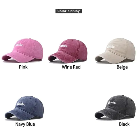 Cappello Da Baseball In Cotone Lavato Vintage Ricamo Consice Regolabile Cappello Da Sole Sport All Aperto Unisex