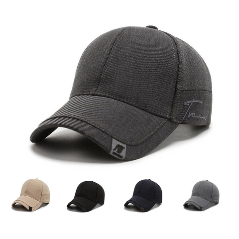 Solid Baseball Cap Cotton Acrylic Twill Adjustable Curved Brim Outdoor Sports Casual Sun Hat For Men Women