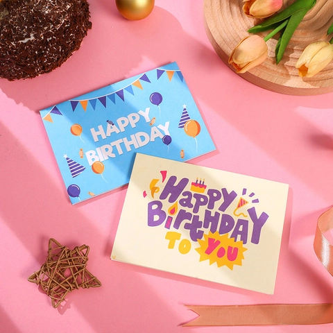 3D Pop-up Birthday Greeting Card Paper Cute Cartoon Bear Rabbit Cake Design Folding Blessing Gift Card For Kids Friends