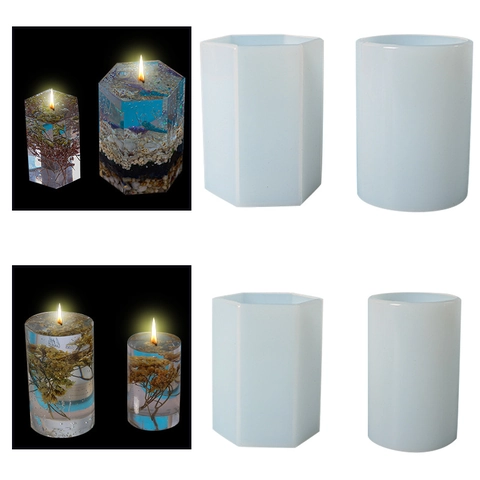 Stampo In Silicone Per Candele Fai Da Te Arte Resina Forme Colonna Cilindrica Esagonale Strumento Artigianale Flessibile Durevole