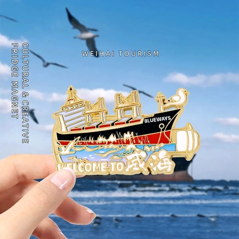 Calamita Da Frigo Souvenir Città Metallo Smalto Monumento Turistico Magnetico Decorazione Regalo Creativo Viaggio