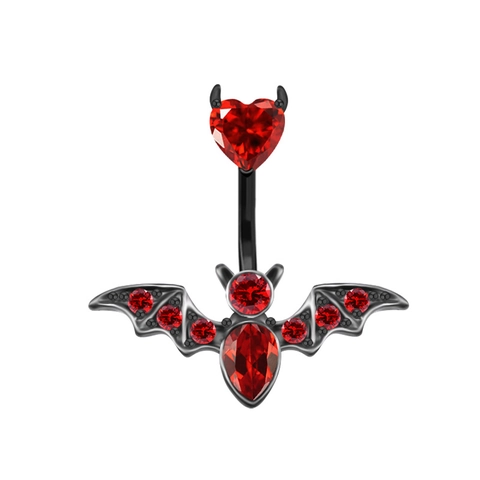 Gotico Lega di Zinco Strass Cuore Pipistrello Ragnatela Piercing Ombelico Dark Style Gioielli per Donna Festa di Halloween