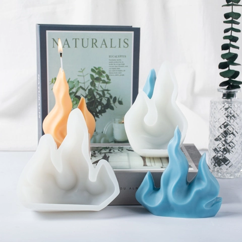 Silicone Candle Mold Flame Coral Shape For DIY Aromatherapy Diffuser Stone Making Flexible Heat Resistant Artistic