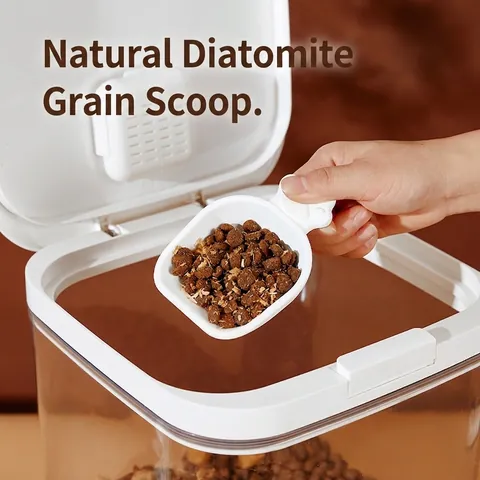 Diatomite Pet Food Scoop Cat Paw Shape Moisture Proof Desiccant Spoon Reusable Dehumidifier For Cat Dog Food Storage