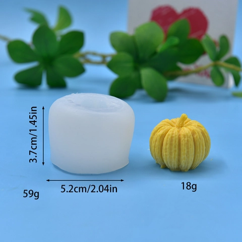 Molde De Silicona De Calabaza Realista Estereoscópico Halloween DIY Vela Jabón Fondant Resina Artesanía