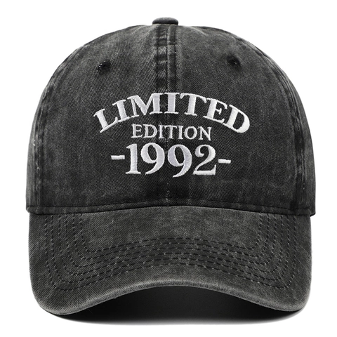 Casquette De Baseball Coton Lavé Broderie Limited Edition 1992 Rétro Ajustable Dad Hat Hommes Femmes