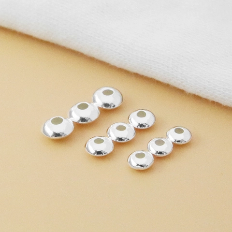 Cuentas Espaciadoras De Ábaco UFO De Plata De Ley 925 Cuentas Sueltas DIY Suministros Para Hacer Joyas Artesanía