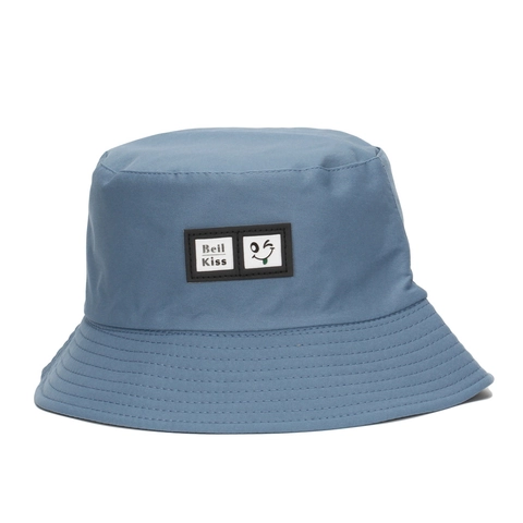 Casual Bucket Hat Cotton Polyester Smile Face Patch Sun Protection Breathable Fisherman Cap For Men Women Unisex