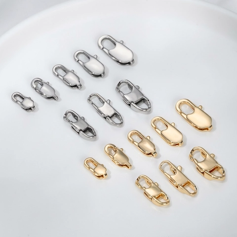 Polished Lobster Clasp Jewelry Findings 316 Stainless Steel Gold Plated Connectors For DIY Necklace Bracelet Making