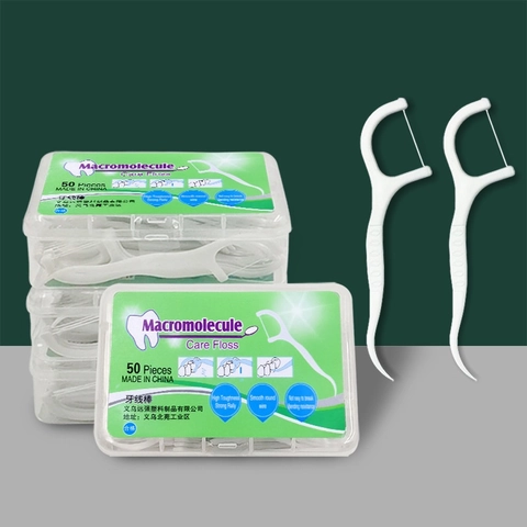 Portable Boxed Dental Floss Picks Disposable High Toughness Plastic Toothpick Oral Care Teeth Cleaning Sticks
