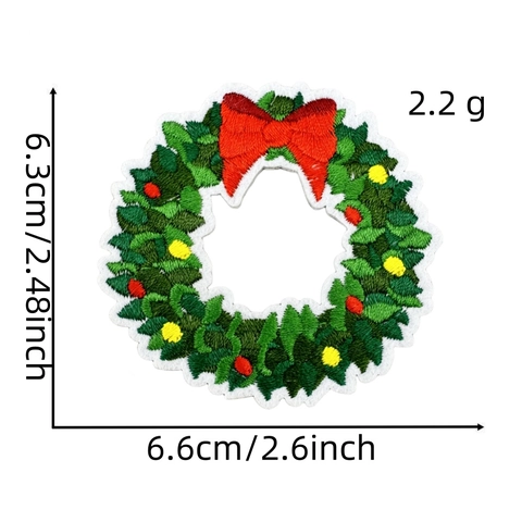Christmas Embroidery Patches Iron On Santa Claus Snowman Reindeer DIY Clothing Decoration For Xmas Gift