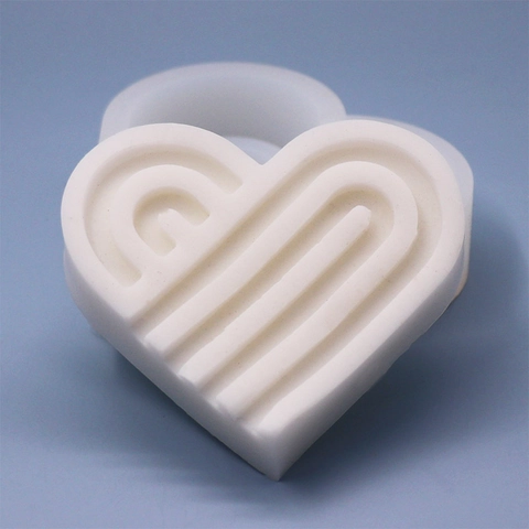 Hart Siliconen Mal Boog Regenboog Brug Geometrische Strepen Ontwerp Voor DIY Kaars Handgemaakte Zeep Gips Ornament