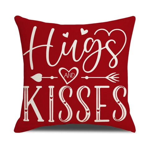 Valentinstag Deko Kissenbezug Leinen Herz Liebe Druck Kissenhülle Für Sofa Haus Deko Modern