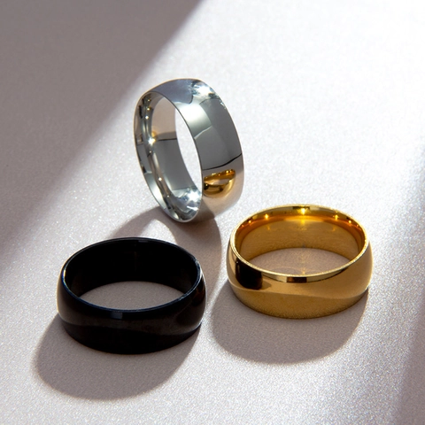 Klassischer Wölbung Ring 201 Edelstahl Hochglanzpoliert Minimalistischer Schmuck Für Männer Frauen Täglicher Gebrauch