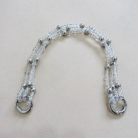 Beaded Bag Strap Chain Acrylic Crystal Mermaid Artificial Pearl Handle For Handbags DIY Accessories Replacement Multi Row Decorative