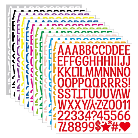 Adesivi Con Lettere E Numeri In Vinile Impermeabili Autoadesivi Decalcomanie Con Lettere Artistiche Per Scrapbooking E Cassetta Postale