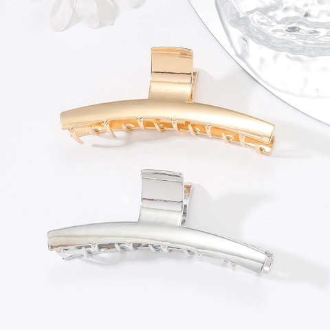 Minimalistische Metall Haarklammer Großer Shark Clip Starker Halt Elegantes Dutt Zubehör Für Damen Haarstyling