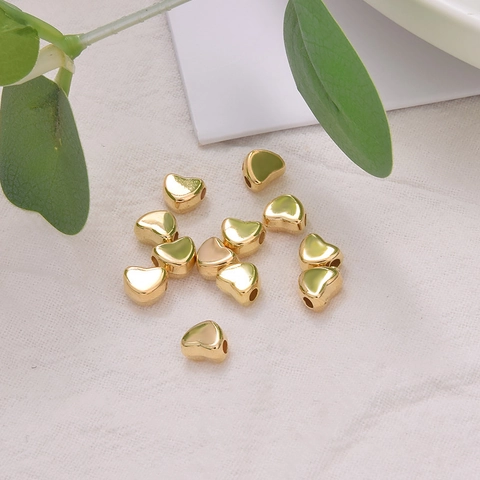 Perline Distanziatrici A Forma Di Cuore Plastica Galvanizzata CCB Lustro Metallico Per La Creazione Di Gioielli