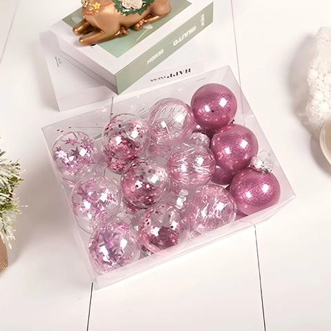 Kerstballen Kunststof PET Onbreekbaar Glitter Mat Hangende Ornamenten Voor Kerstboom Decoratie