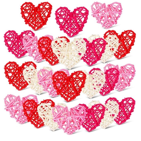 Ornamenti Appesi A Cuore In Rattan Intrecciati A Mano Artigianato Decorativo In Fibra Vegetale Per Matrimonio Di San Valentino