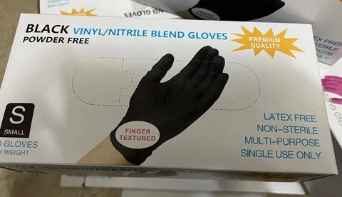 Disposable Nitrile Vinyl Blend Gloves Powder Free Latex Free Textured Multi Purpose Protective Cleaning Food Grade