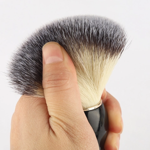 Blaireau De Rasage Pour Hommes Poils En Fibres Synthétiques Douces Manuel Outil De Moussage Pour Barbe ABS Bois