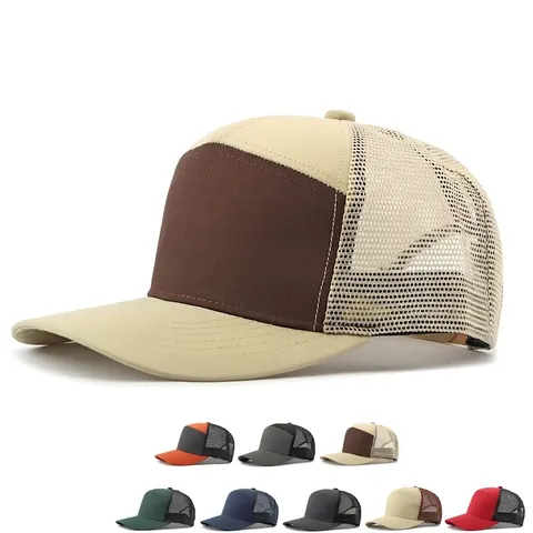 Trucker Hat Mesh Back Breathable Polyester Sun Protection Outdoor Sports Adjustable Snapback Baseball Cap Unisex