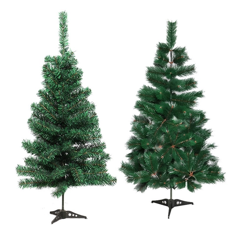 Artificial Christmas Tree PVC Pine Needle Flocked Multiple Colors Holiday Home Indoor Party Decoration With Metal Stand